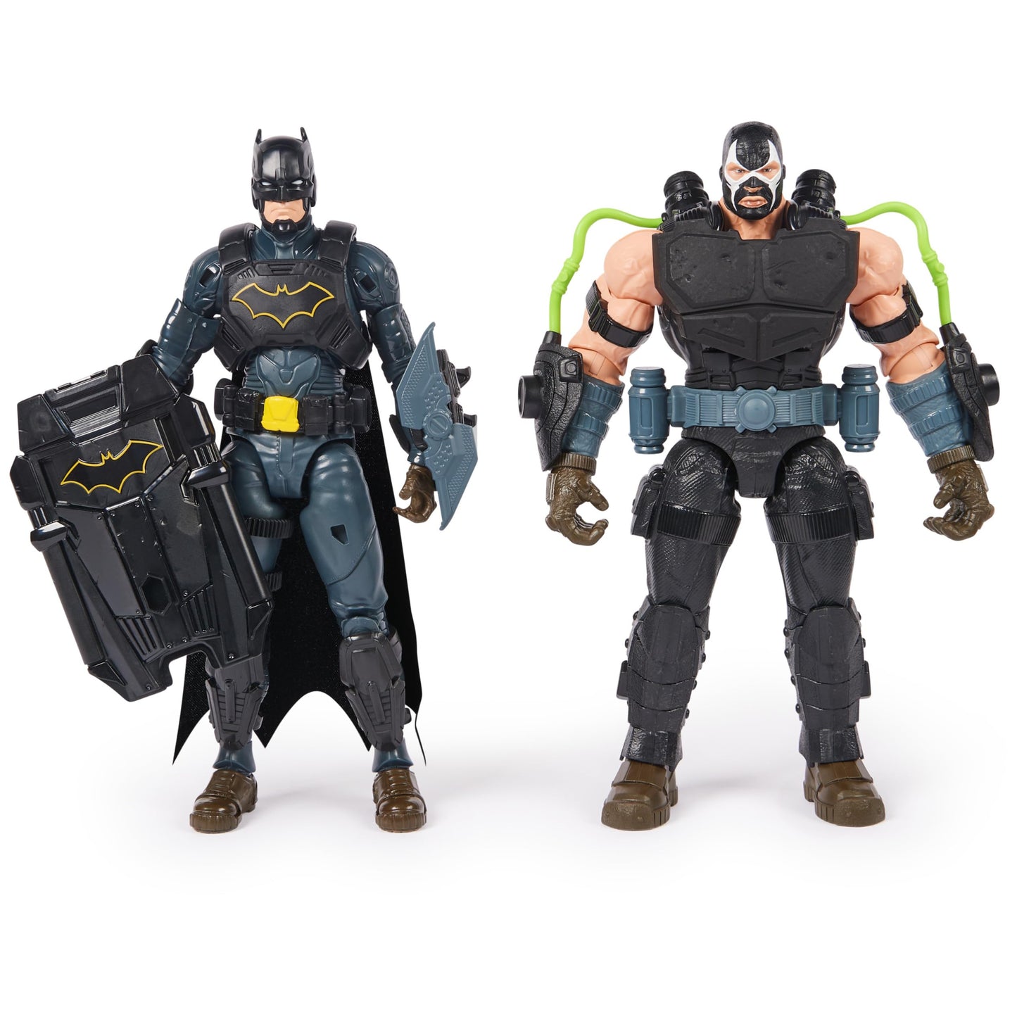 DC Comics, Batman Adventures Battle Pack, Bane and Batman Action Figures Set, 14 Armor Accessories, 12-inch Super Hero Kids Toy for Boys & Girls