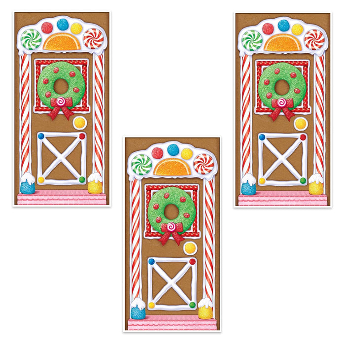 Beistle Sticker Decal, Gingerbread House - 3 Piece, Multicolor