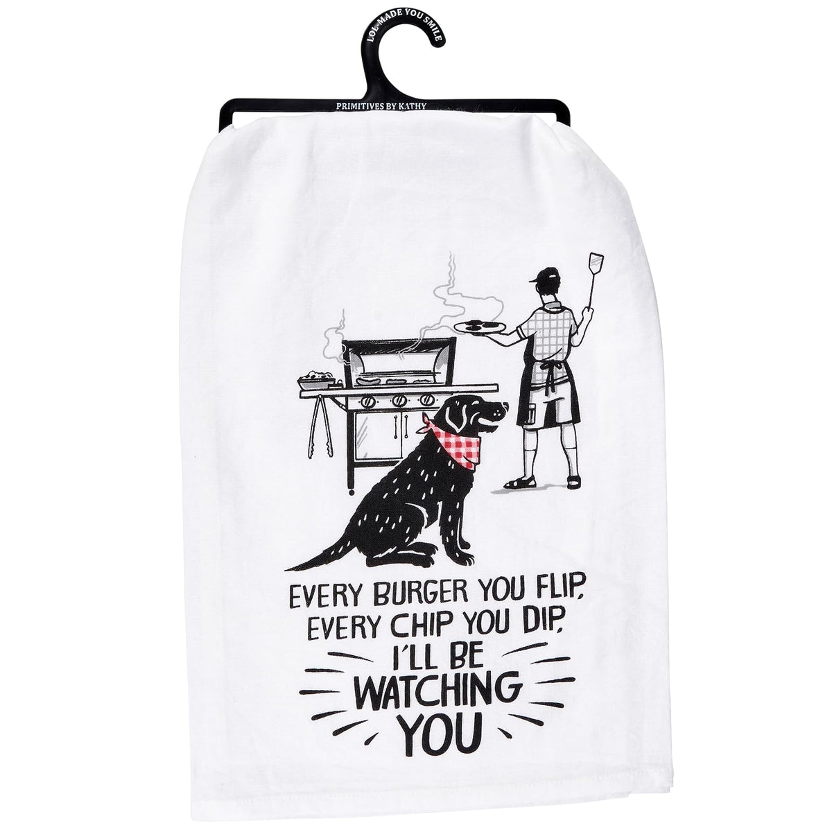 Sockguy Towel, 28" x 28", Black and White