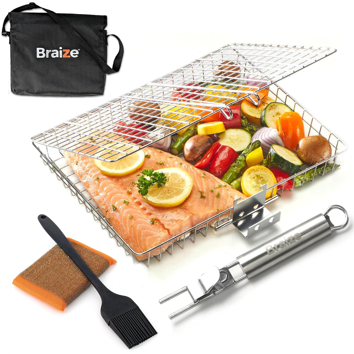 Braize Cooking Container, w/ Accessories, Chrome
