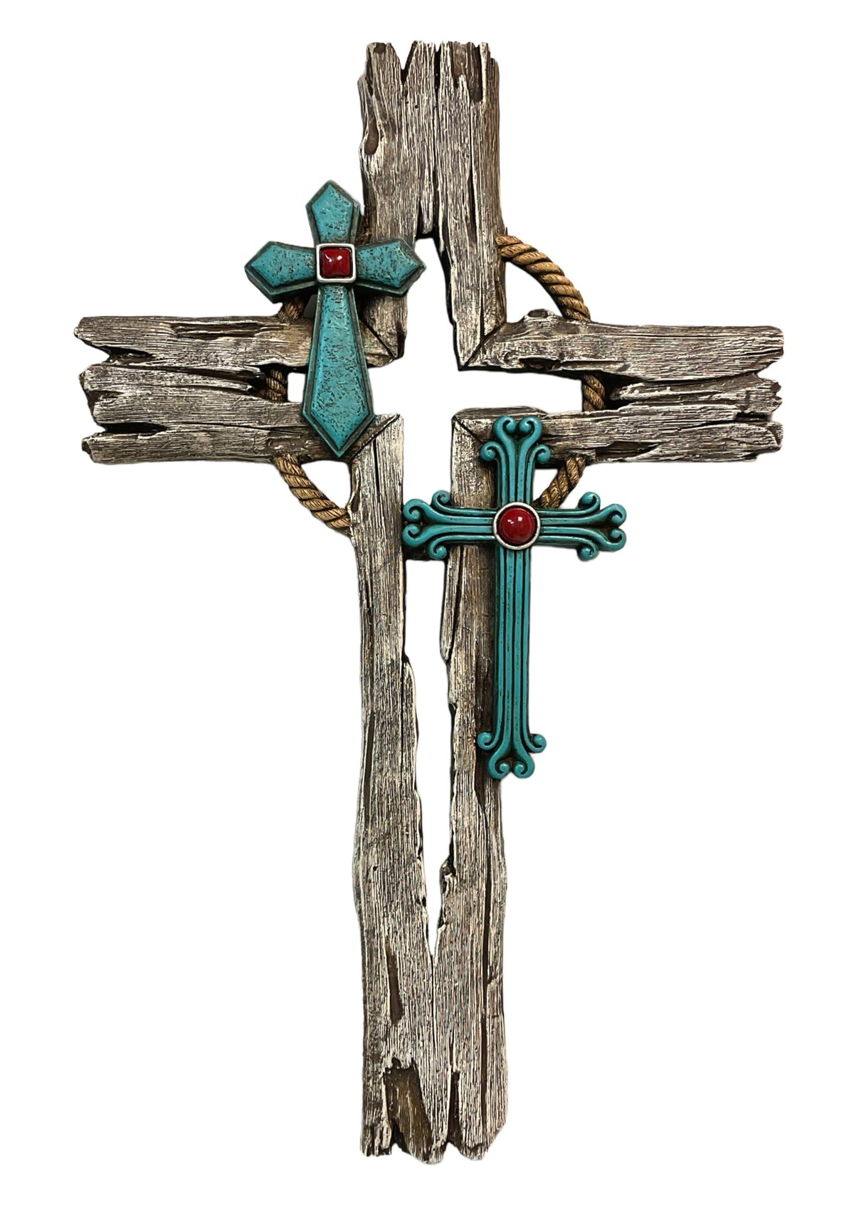 De Leon Collections Wall Art, 9.8"L x 15.3"W, Turquoise and Brown