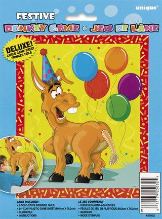Unique Industries Deluxe Pin The Tail on the Donkey Game for 8