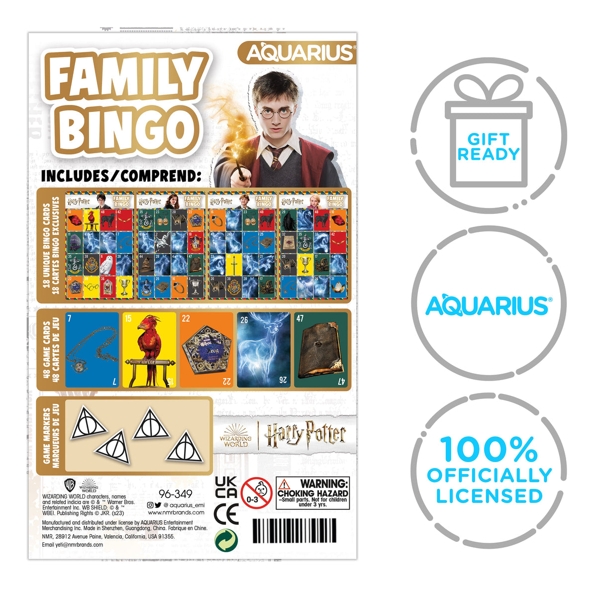 AQUARIUS Tabletop Game, One Size, Bingo Game