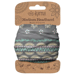 Karma Hairband, 1 Count (Pack of 1), Grey Heart