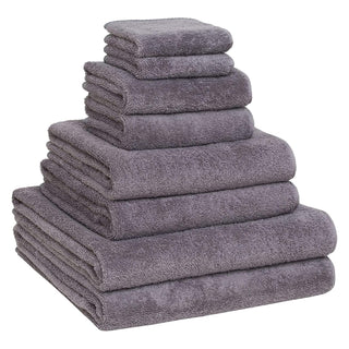 Home and Plan Towel, 8-Piece Towel Set, Grey