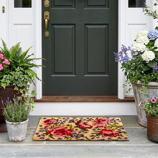 Home Furnishings By Larry Traverso Rug, 18" x 30", Peony Garden