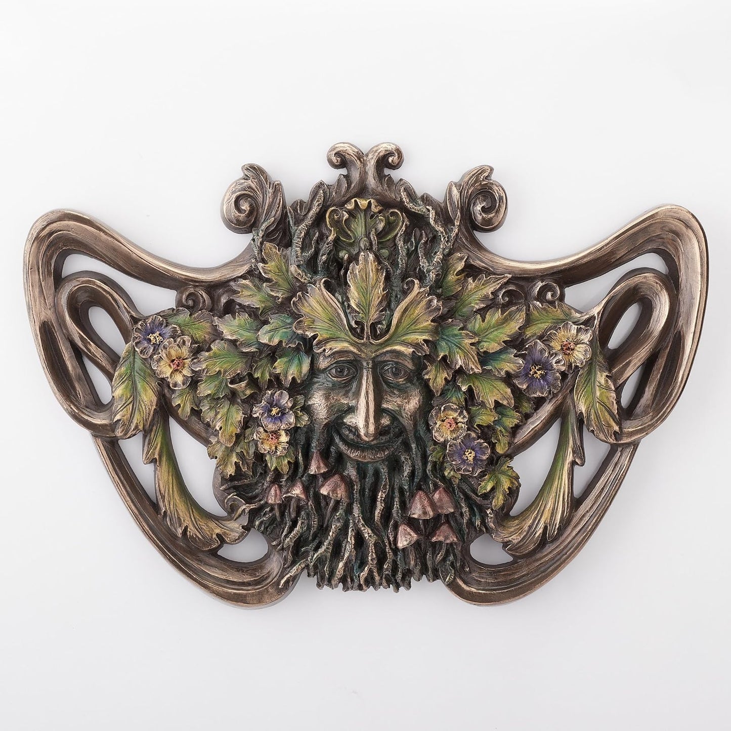Unicorn Studio Veronese Design Green Man Spring Mushroom Wall Plaque
