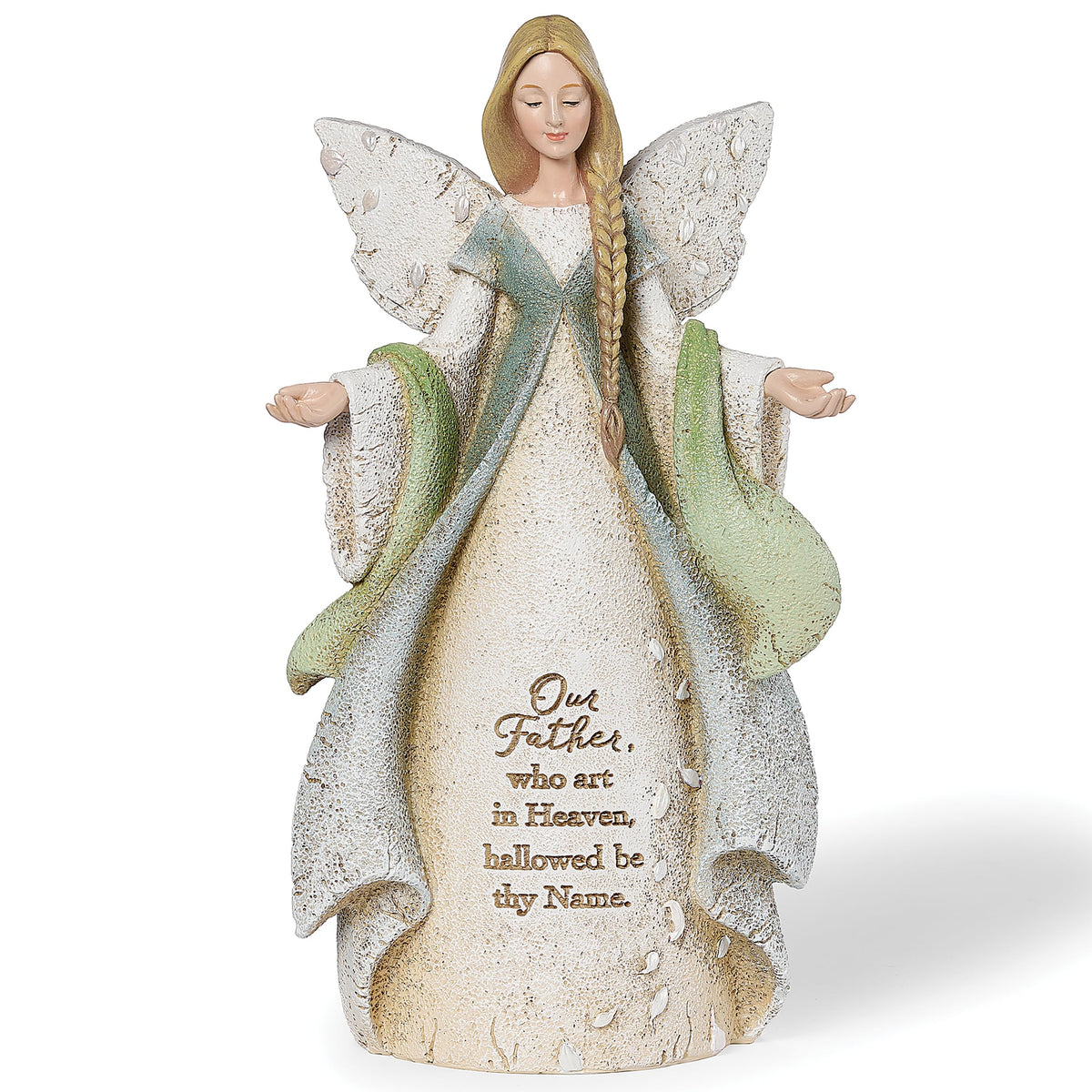 Roman, 8.25” H Lord’s Prayer Angel Figurine, Heavenly Blessings, Inspirational Religious Home Décor