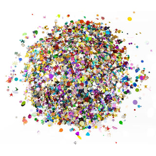 Hygloss Products Sequins and Spangles Variety Pack- Add Shimmer and Shine to Any Surface- 16 Ounce Bag