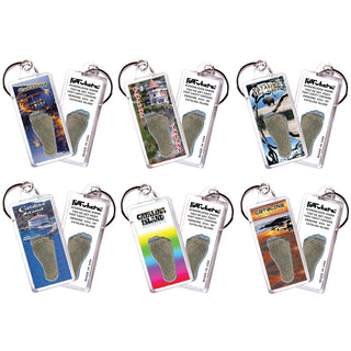 FootWhere Keychain, Small, Clear