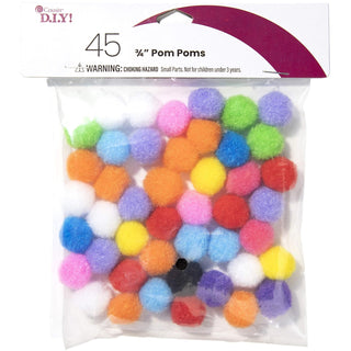 Cousin Decorative Pom Pom, 0.75 inch, Multicolor