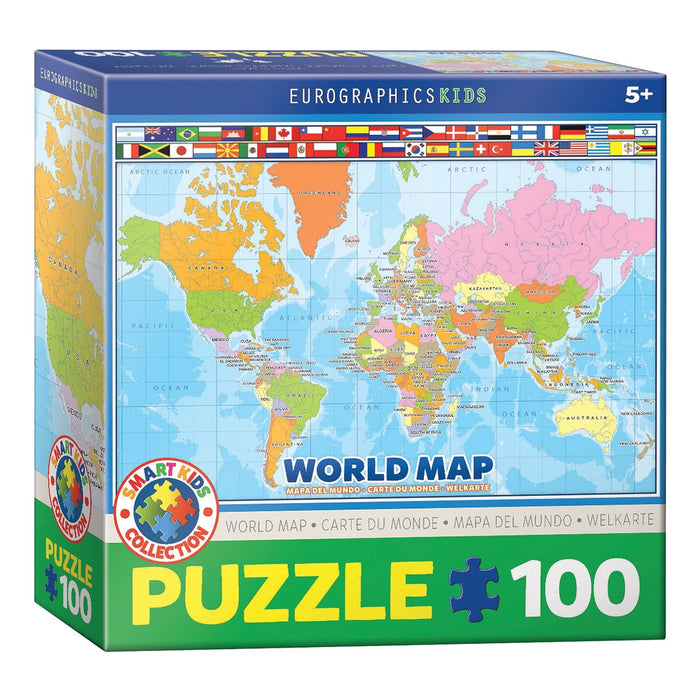 EuroGraphics World Map 100-Piece Puzzle