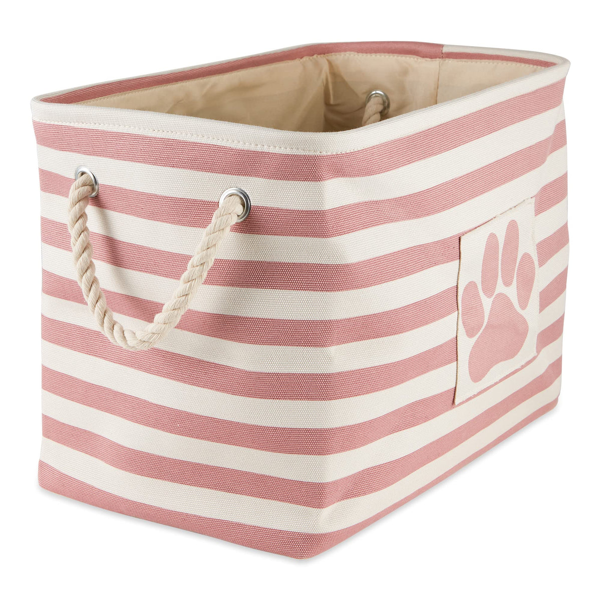 Bone Dry Basket, Small Rectangle, Rose