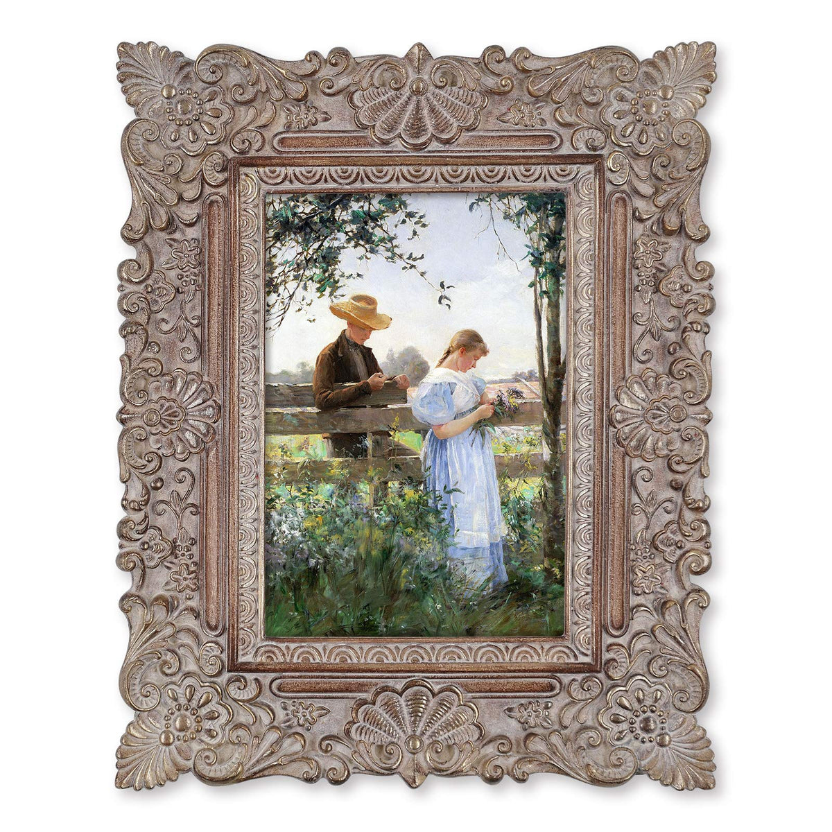 SIMON'S SHOP Picture Frame, 4x6, Walnut & Gold