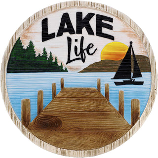 Spoontiques Tile, 9.63" diameter, Lake Life