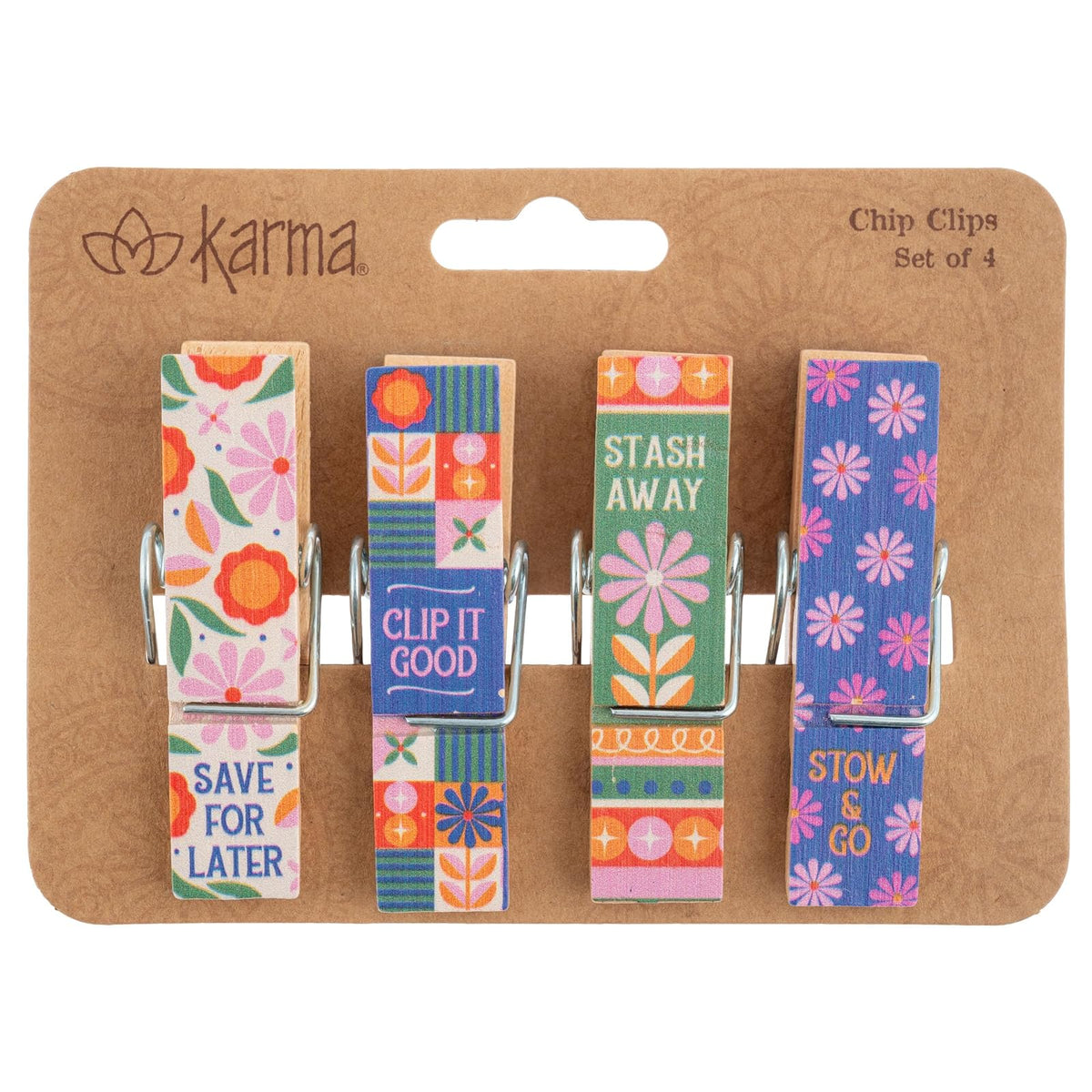 Karma Paper Clip Clamp, One Size, Tile Floral