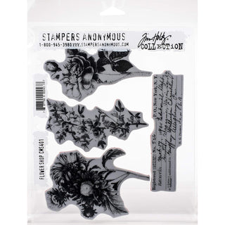 Stampers Anonymous Rubber Stamp, 7 x 8.5 inches, Flower Shop