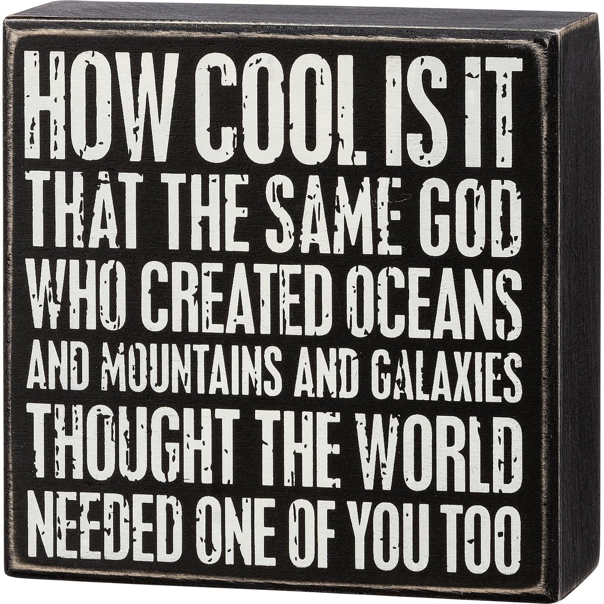 Primitives by Kathy Decorative Signage, 5" x 5" x 1.75", Multicolor