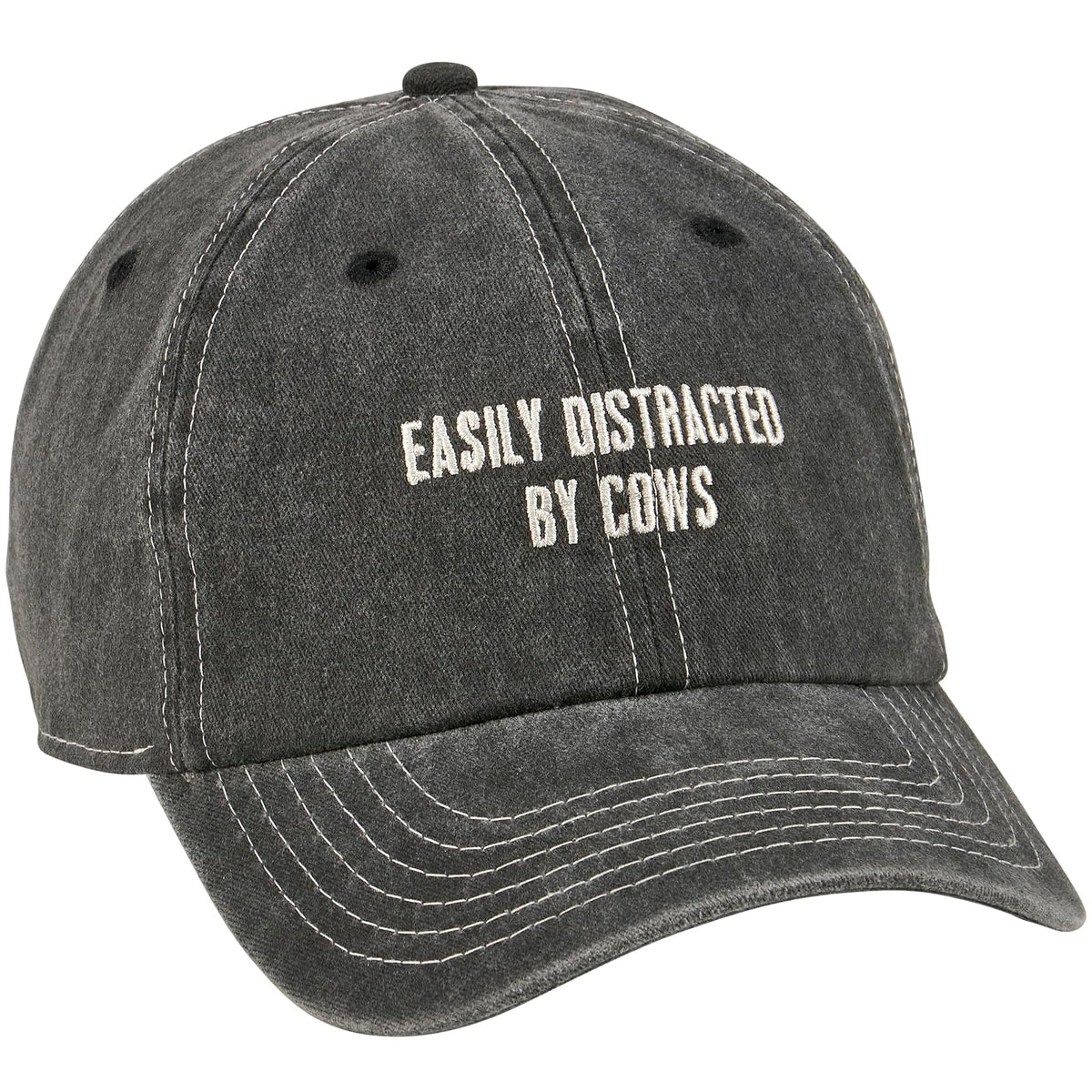 Primitives by Kathy Hat, Distracted By Cows Baseball Cap, Baseball Cap - Distrac