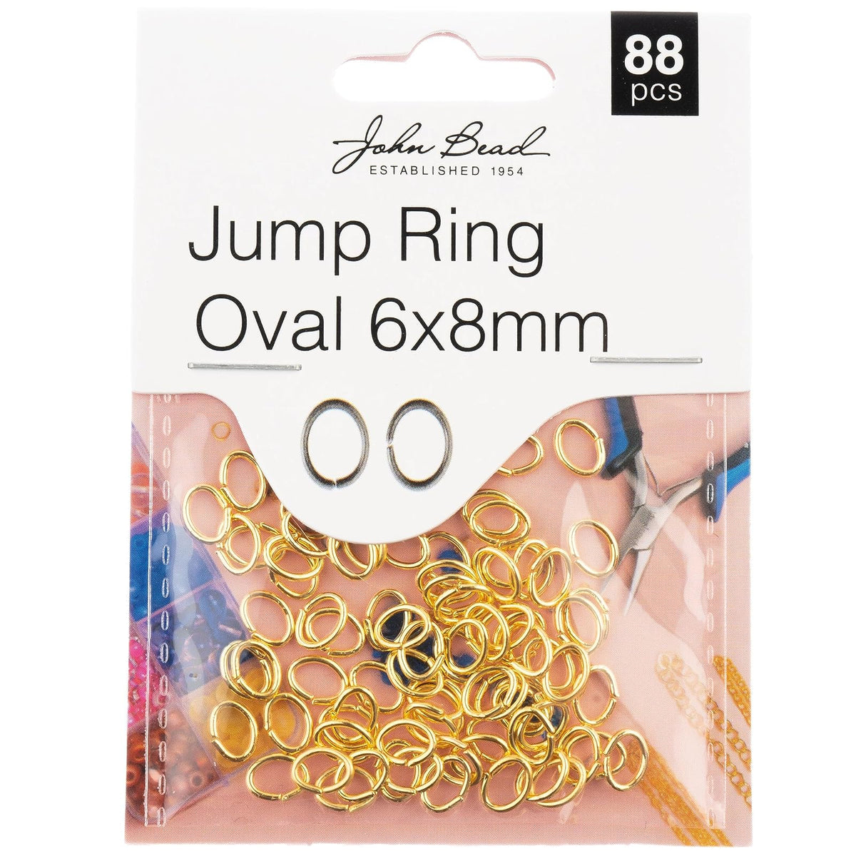 John Bead Jewelry Finding, gold, Oval
