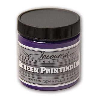 Jacquard Professional Screen Print Ink, Water-Soluable, 4oz Jar, Opaque Violet (127)