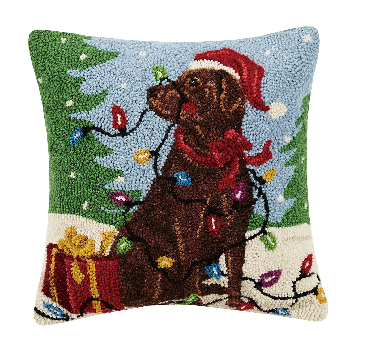 Peking Handicraft Pillow, 16 inches by 16 inches by 16 inches, Chocolate