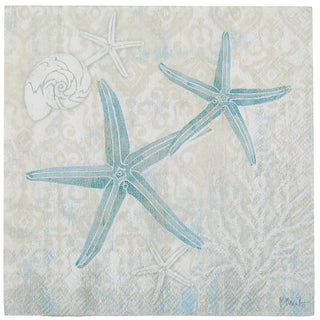 ihr SINCE 1977 Disposable Napkin, 5" x 5", Laguna Shells