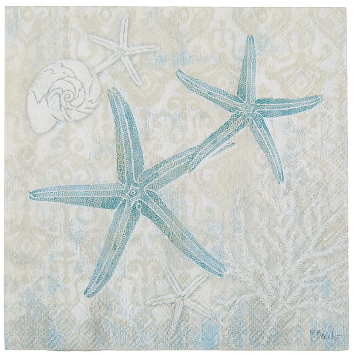 ihr SINCE 1977 Disposable Napkin, 5" x 5", Laguna Shells