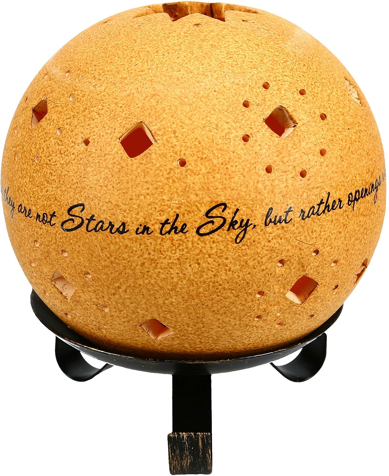 Comfort Candles in Memory by Pavilion Includes Tea Light Candle and Stand, 6-1/2-Inch, Star Pierced Round