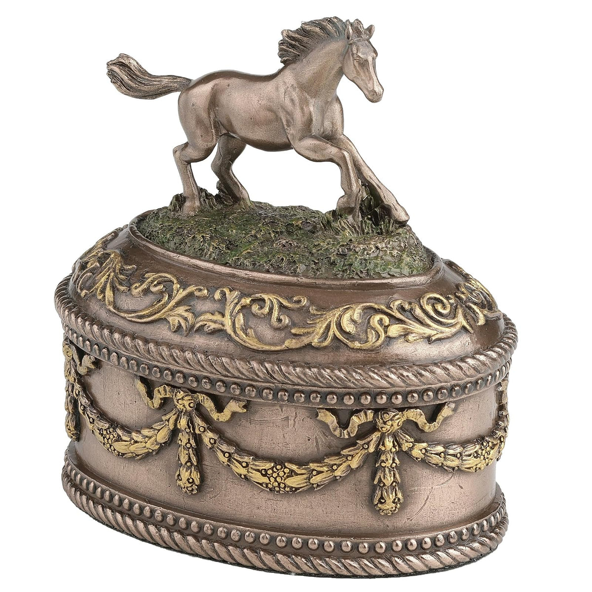 Veronese Design Storage Box, 4" (L) × 2⅞" (W) × 4" (H), Rearing Unicorn