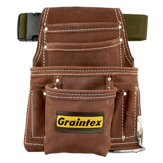 Graintex Utility Holster Pouch, 10-Pocket, Brown
