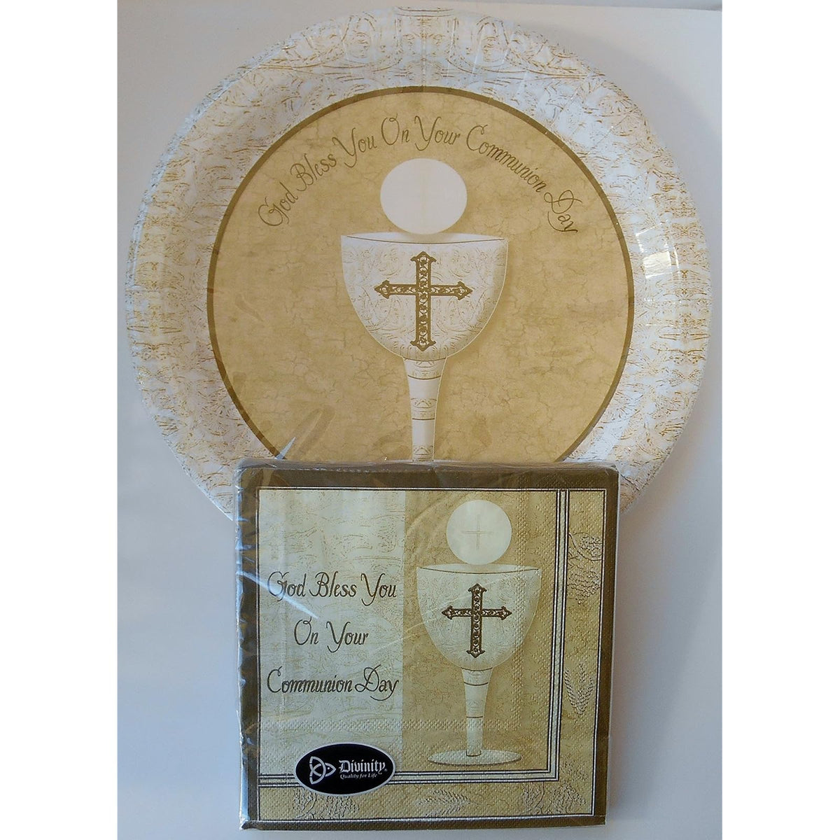 Divinity Boutique Dishware Plate, Medium, White, Blue