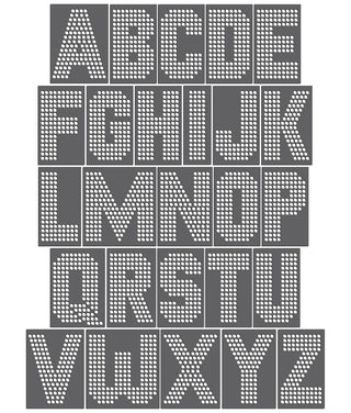Rhinestone Genie Font-Bolt 3" Magnetic Rhinestone Template, Black