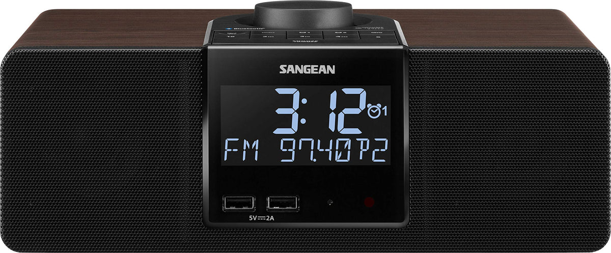 Sangean Clock, Small, Walnut