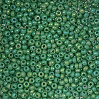John Bead Craft Bead, 8/0 (3mm), Opaque Medium Green Rainbow