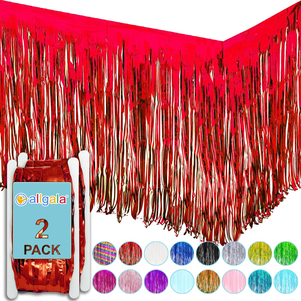 allgala Tablecloth, 29x108 inches, Red