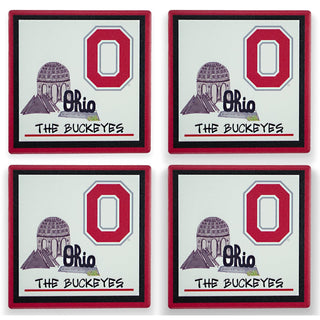 Magnolia Lane Drink Coaster, 4 inches, Ohio State