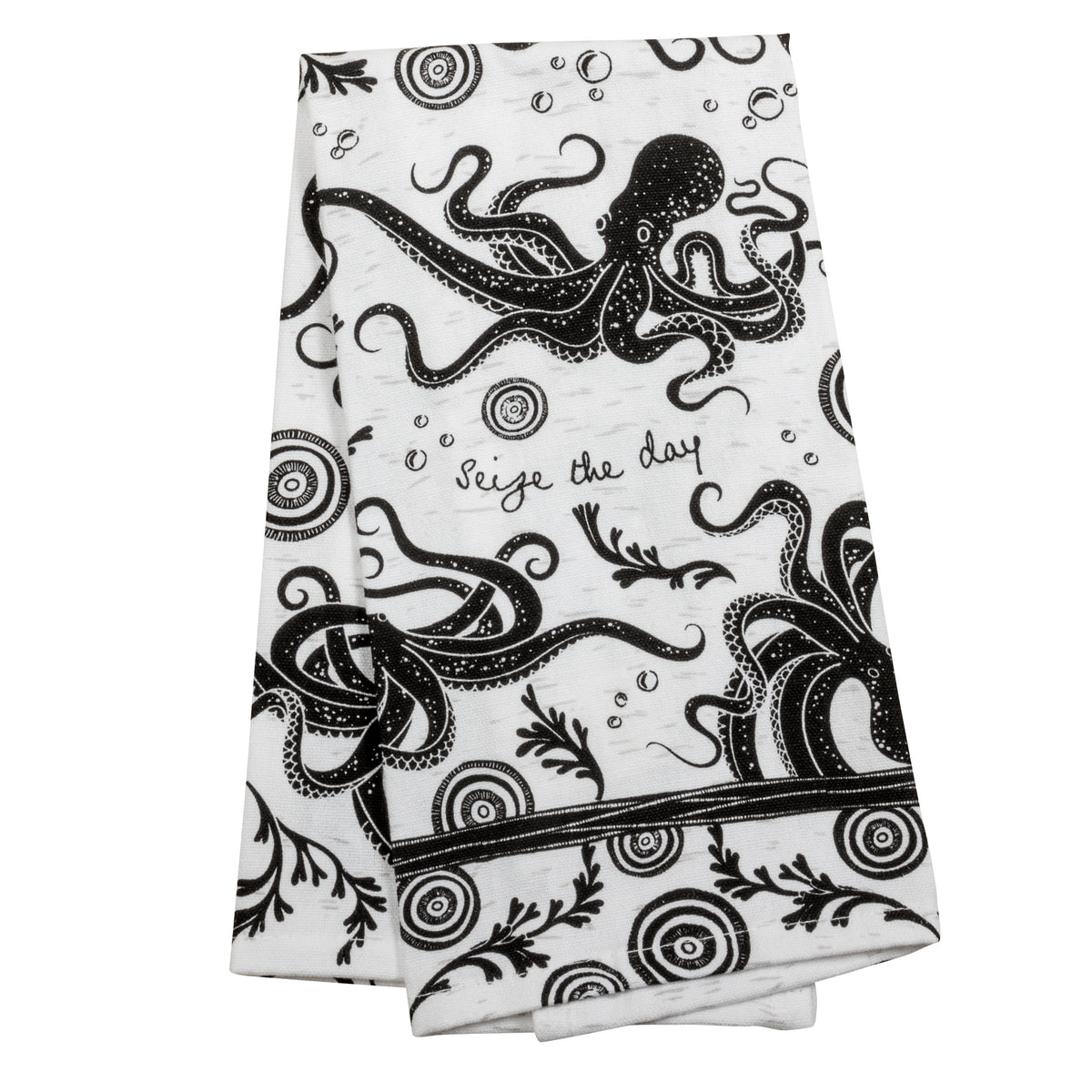 Karma Towel, 18" x 22", White/Black