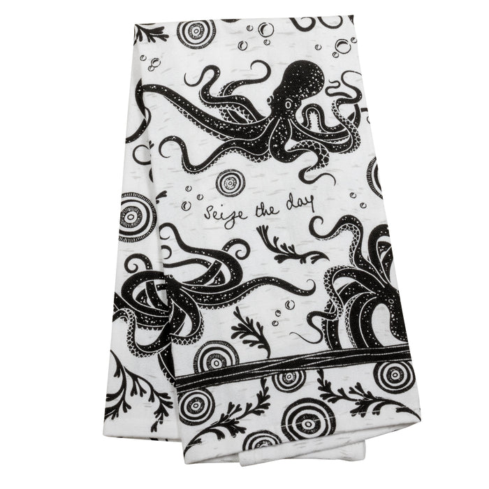 Karma Towel, 18" x 22", White/Black