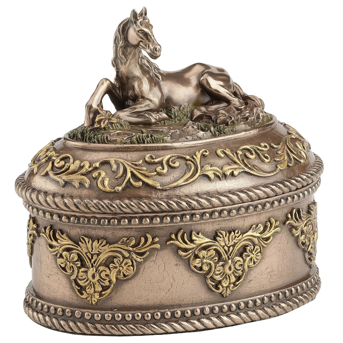 Veronese Design Figurine, 4" (L) × 2⅞" (W) × 3¾" (H), Lying Unicorn