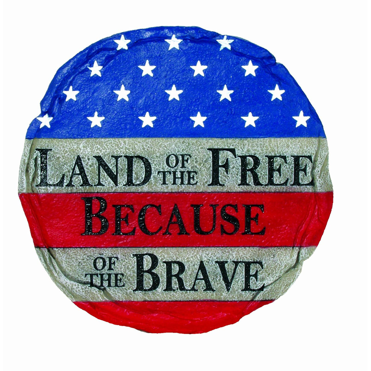 Spoontiques Signage, 9.63" diameter, Land of The Free
