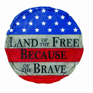 Spoontiques Signage, 9.63" diameter, Land of The Free
