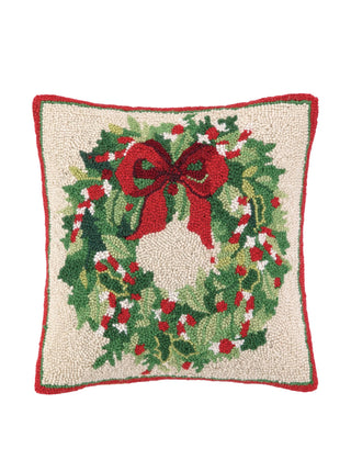 Peking Handicraft Pillow, 16 inches square, Cream