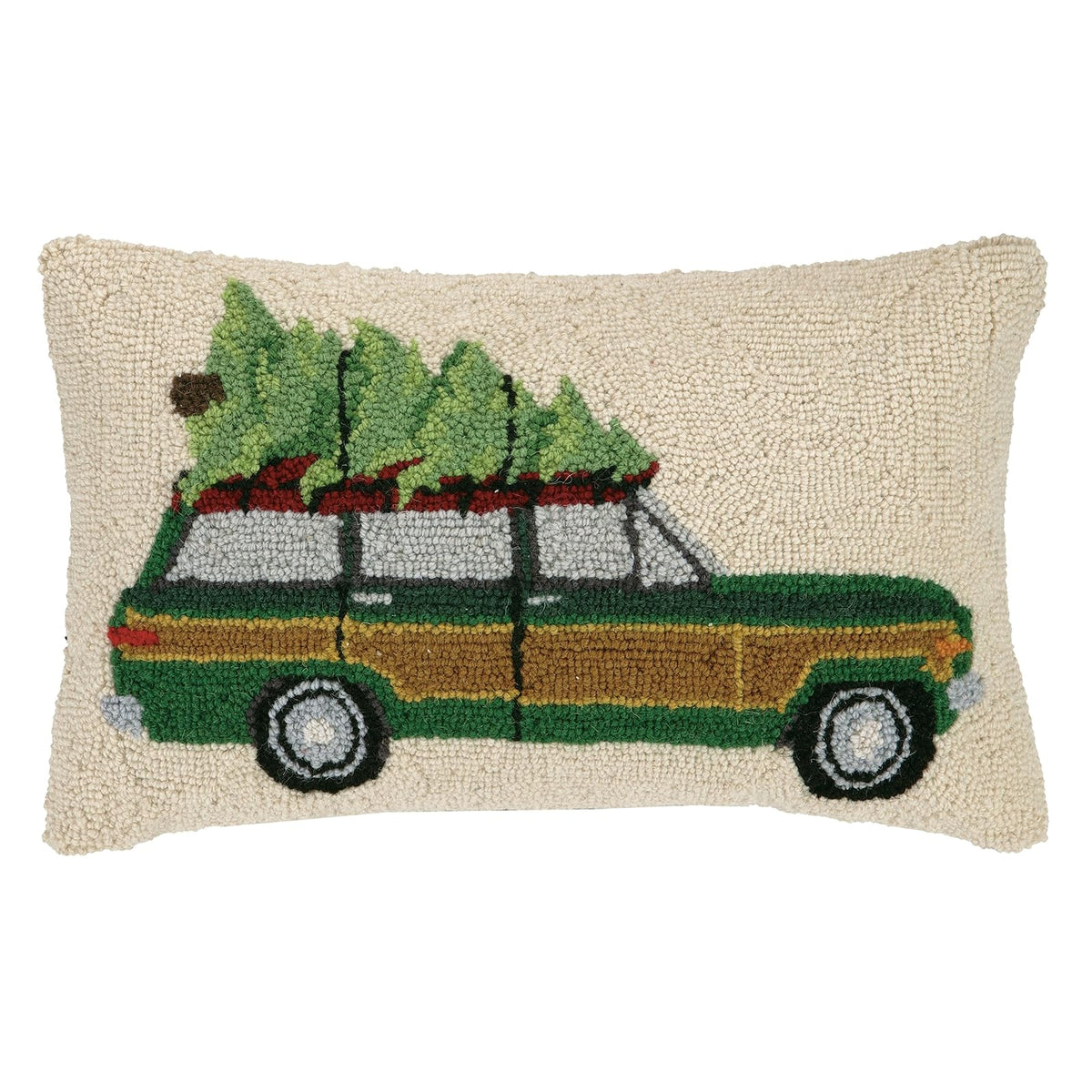 Peking Handicraft Pillow, 12 inches x 20 inches, Green