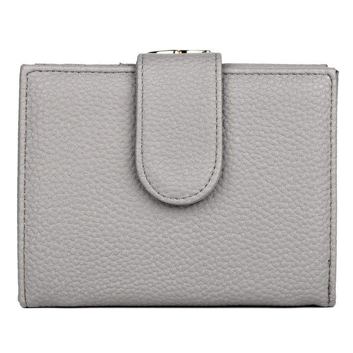 Julia Buxton USA Wallet, 5.25" x 4" x 1.5", Grey