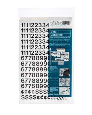 Chartpak Signage, 1/2 Inch High, Black