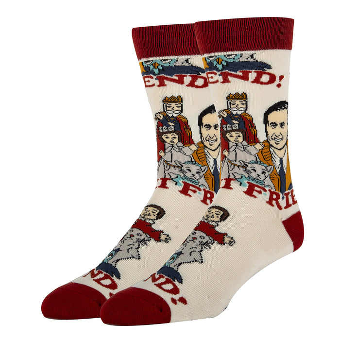 ooohyeah Men's Mr. Rogers Crew Sock (Hi Friend!)