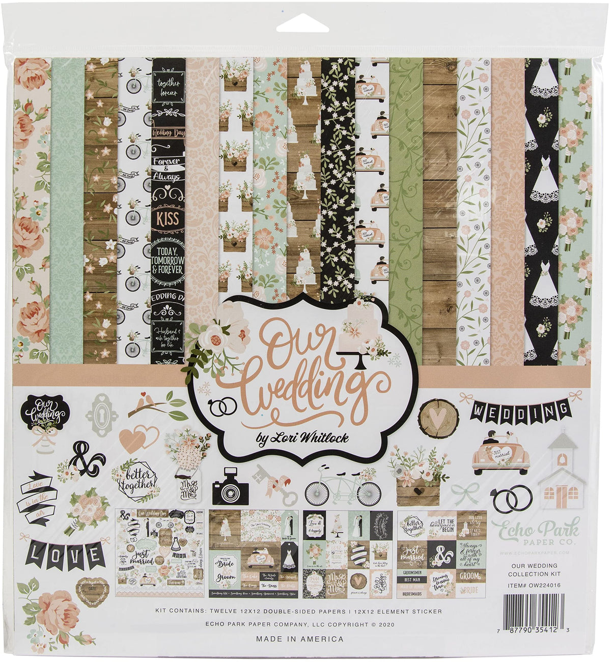 Echo Park Paper Art Craft Kit, 12-x-12-Inch, Multi