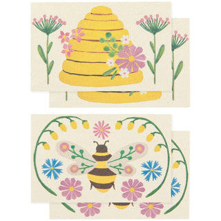 Now Designs Utility Sponge, W2.75 x L4.25in, Bee Garden