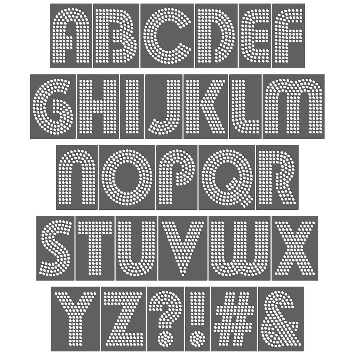 Rhinestone Genie Template Stencil, 3mm, Black